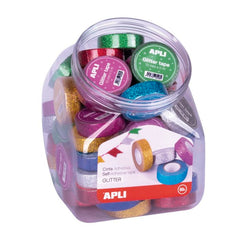 CINTAS ADHESIVAS GLITTER | 8 UNIDADES | (APLI MANUALIDADES)