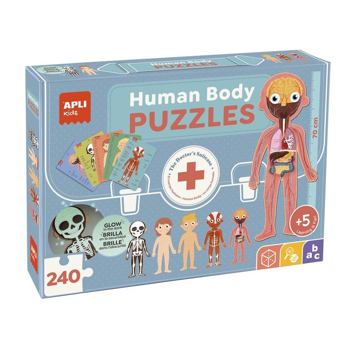 PUZZLES INFANTIL CUERPO HUMANO 240 PIEZAS | APLI JUEGOS | 1 UNIDAD | 8410782194385