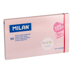NOTA SUPER ADHESIVA MILAN 76X127 90 HOJAS ROSA PASTEL | 10 UNIDADES | (MILAN)