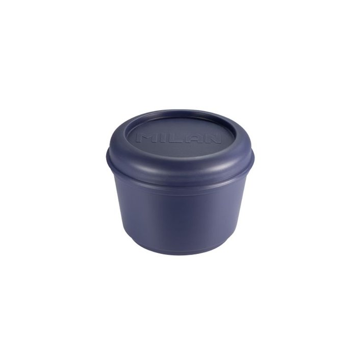 RECIPIENTE PARA ALIMENTOS HERMETICO REDONDO 0,25L TAPA AZUL | MILAN DISEÑO | 1 UNIDAD | 8411574091011
