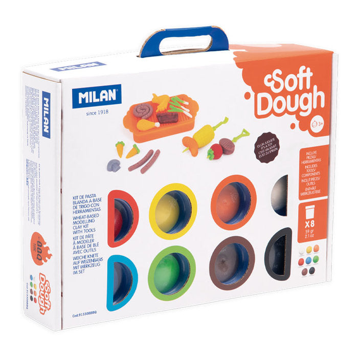 MALETIN 8 BOTE 59G PASTA BLANDA SOFT DOUGH HERRAM BARBACOA | 1 UNIDADES | (MILAN)