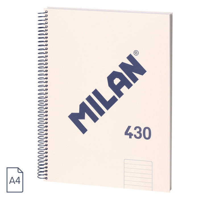 Bloc Espiral Estándar Liso 90g | Milan | Cartón | Formato Estándar | Pack 3 Unidades
