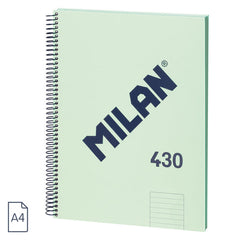 Bloc Espiral Estándar Liso 90g | Milan | Cartón | Formato Estándar | Pack 3 Unidades