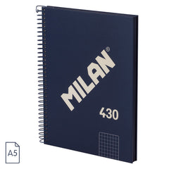 Bloc Espiral Estándar Liso 80H 90g | Milan | Cartón | Formato Estándar | Pack 3 Unidades
