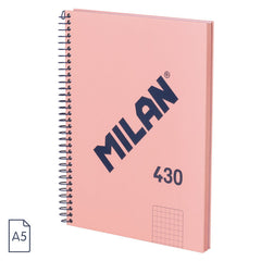 Bloc Espiral Estándar Liso 80H 90g | Milan | Cartón | Formato Estándar | Pack 3 Unidades