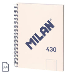 Bloc Espiral Estándar Liso 90g | Milan | Cartón | Formato Estándar | Pack 3 Unidades
