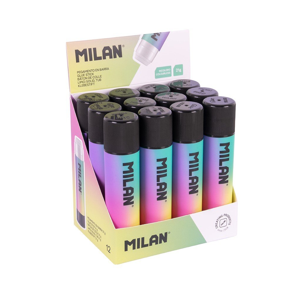 Pack 12 barras de pegamento multiusos 21 g colección Sunset MILAN