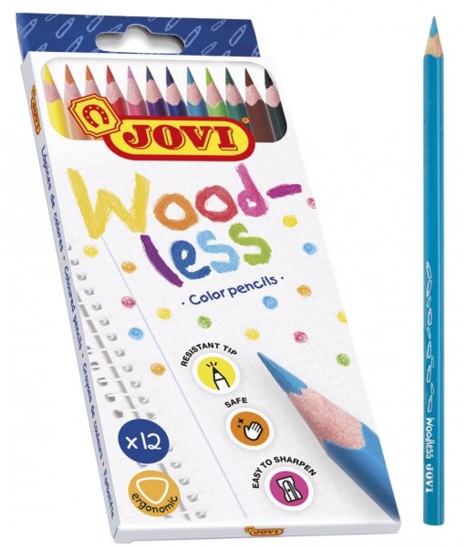 LAPIZ JOVI WOODLESS TRIANGULAR 12 COLORES SURTIDOS | 1 UNIDADES | (JOVI)