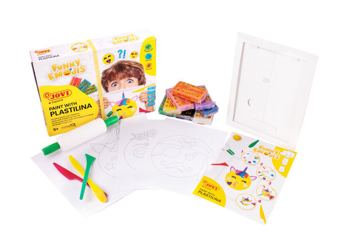 KIT PARA PINTAR CON PLASTILINA FUNNY EMOJIS | 1 UNIDADES | (JOVI)