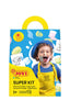 Set 4 botes pintura de dedos pastel Jovi con plantillas