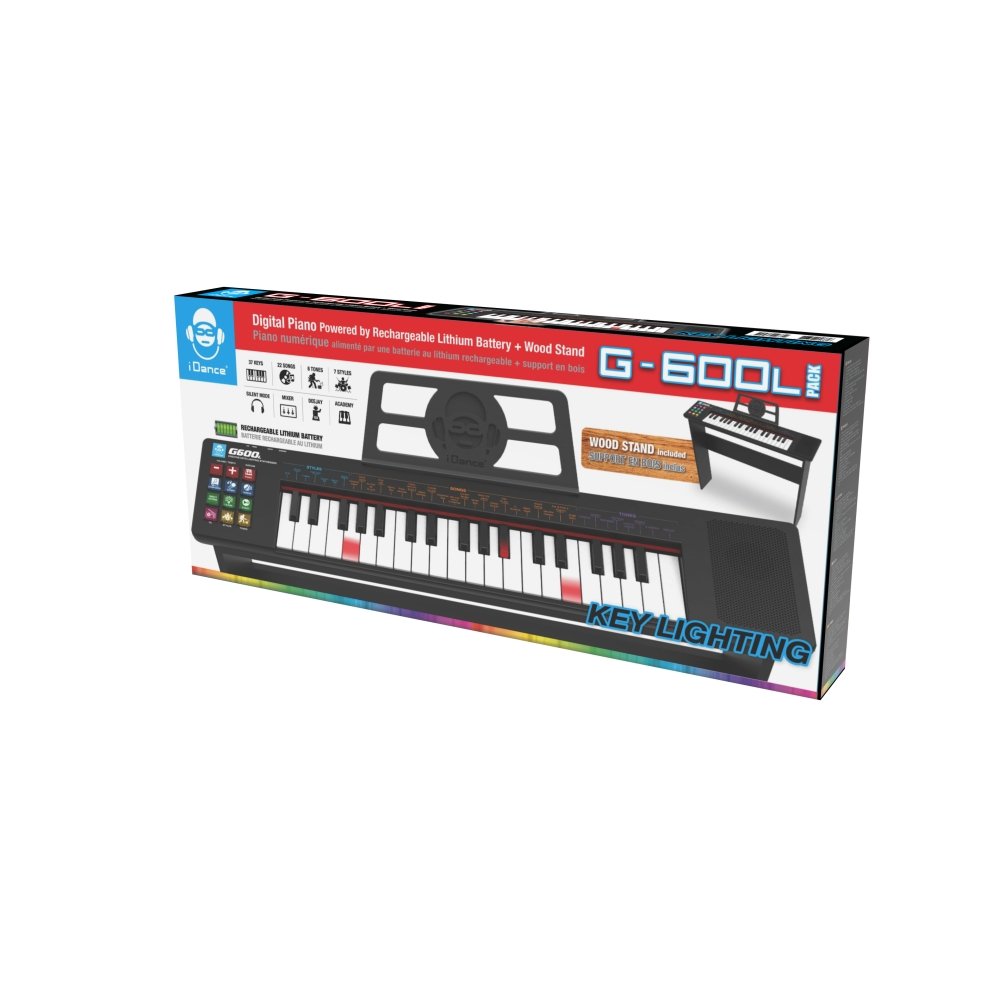 TECLADO PIANO LUMINOSO 37 TECLAS CON PATAS G 600L | CEFA TOYS | 1 UNIDAD | 8412562003658
