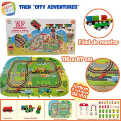 JUEGO DE CONSTRUCCION TREN CITY ADVENTURES | CEFA TOYS | 1 UNIDAD | 8412562250151