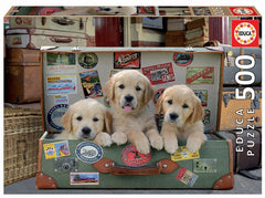 PUZZLE EDUCA 500 PIEZAS CACHORROS EN EL EQUIPAJE | EDUCA-BORRAS | 1 UNIDAD | 8412668176454