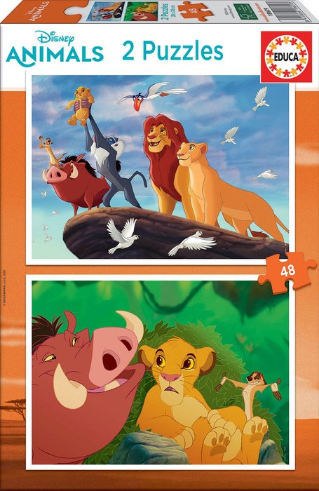 PUZZLE 2X48 PIEZAS REY LEON | EDUCA-BORRAS | 1 UNIDAD | 8412668186293