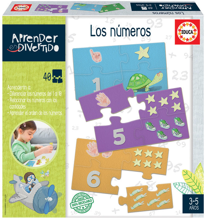 PUZZLE EDUCA LOS NUMEROS 40 PIEZAS | EDUCA-BORRAS | 1 UNIDAD | 8412668186958