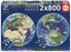 Puzzle 2x800 Piezas Round Planeta Tierra Educa Borras