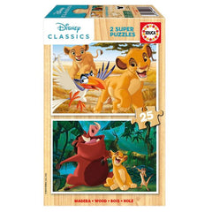 PUZZLE REY LEON 2X25 PIEZAS | EDUCA-BORRAS | 1 UNIDAD | 8412668199606