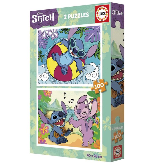 PUZZLE DISNEY STITCH 2X100 PIEZAS | EDUCA-BORRAS | 1 UNIDAD | 8412668199989