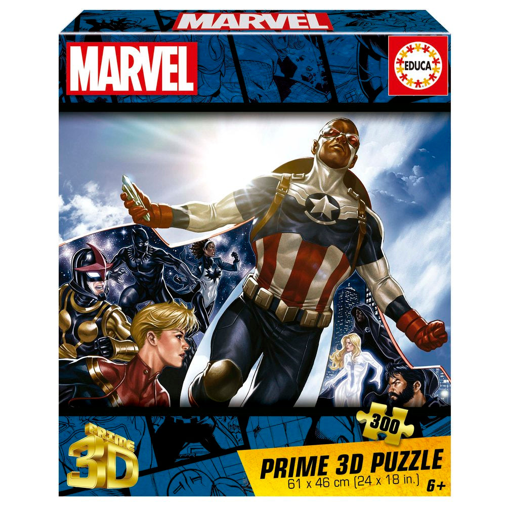 PUZZLE 300 PIEZAS MARVEL 3D LENTICULAR | EDUCA-BORRAS | 1 UNIDAD | 8412668203464