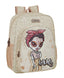 Mochila Junior adaptable a carro Catrinas Laura 32x38x12 cm Safta