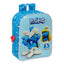 MOCHILA GUARDERIA ADAPTABLE CARRO LOS PITUFOS 22x27x1cm