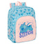 Mochila infantil bolsillos adapt. carro Stitch Ohana SAFTA