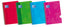 Pack 5 cuaderno espiral Fº 80h 90g. cuadrícula 4x4 c/m tapa plastico colores vivos