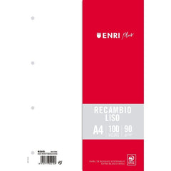 RECAMBIO FOLIO 100H 4 TALADROS LISO ENRI | 1 UNIDADES | (ENRI 2000, S,A,)