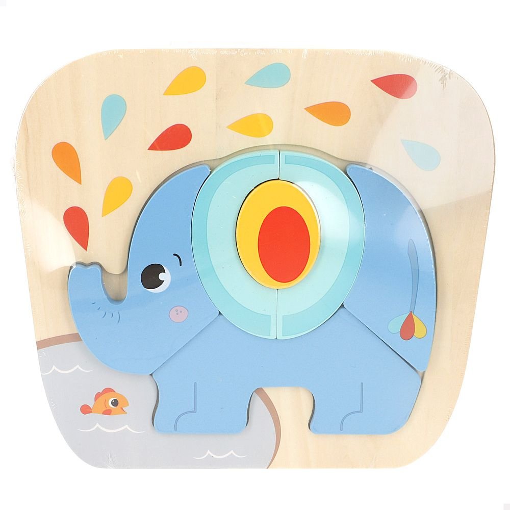 PUZZLE MADERA ANIMALES JUNGLA SURTIDOS 18M+ WOOMAX | COLORBABY WOOMAX | 1 UNIDAD | 8412842392366