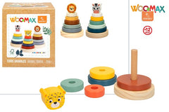 TORRE MADERA ANIMALES WOOMAX ZOOKABEE 3 SURTIDO | COLORBABY WOOMAX | 1 UNIDAD | 8412842475830