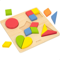PUZZLE MADERA FORMAS GEOMETRICAS WOOMAX | COLORBABY WOOMAX | 1 UNIDAD | 8412842493582