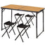 Mesa Plegable 120x60 cm aluminio bambú con 4 taburetes COLORBABY