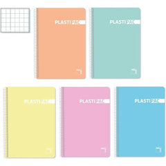 Bloc Espiral A4 Cuadro 4MM 90g | Pacsa | Polipropileno | Formato A4 | Pack 5 Unidades