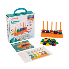 JUEGO ABACOLOR SHAPES 50 PIEZAS | MINILAND | 1 UNIDAD | 8413082453107