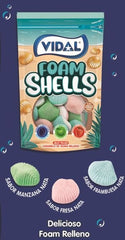 BOLSA GOLOSINAS FOAM SHELLS RELLENAS DOYPACK 160G | VIDAL GOLOSINAS | 1 UNIDAD | 18413178391761