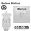 Bolsa Disfraz 65x90 cm 25 Unidades Blanco GRAFOPLAS