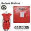 Bolsa disfraz 65x90 cm GRAFOPLAS Pack 25 unidades Rojo
