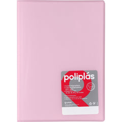 CARPETA POLIPLAS 30 FUNDAS DIN A4 TRANSPARENTES ROSA | 1 UNIDADES | (GRAFOPLAS)