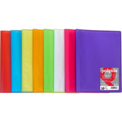 CARPETA POLIPLAS 50 FUNDAS DIN A4 TRANSPARENTES AMARILLO | 1 UNIDADES | (GRAFOPLAS)