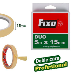 Cinta adhesiva doble cara 5x15 mm pack 10 unidades para manualidades