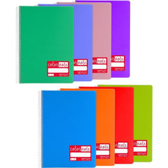 Bloc Espiral Estándar Liso 80H 90g | Grafoplas | Polipropileno | Formato Estándar | Pack 3 Unidades
