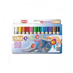 TEMPERA SOLIDA PLAYCOLOR TEXTIL POCKET 12 COLORES SURTIDOS | 1 UNIDADES | (INSTANT)