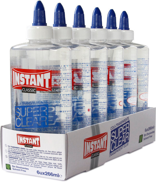 COLA TRANSPARENTE LIQUIDA INSTANT SUPERCLEAR 266 ML | 6 UNIDADES | (INSTANT)