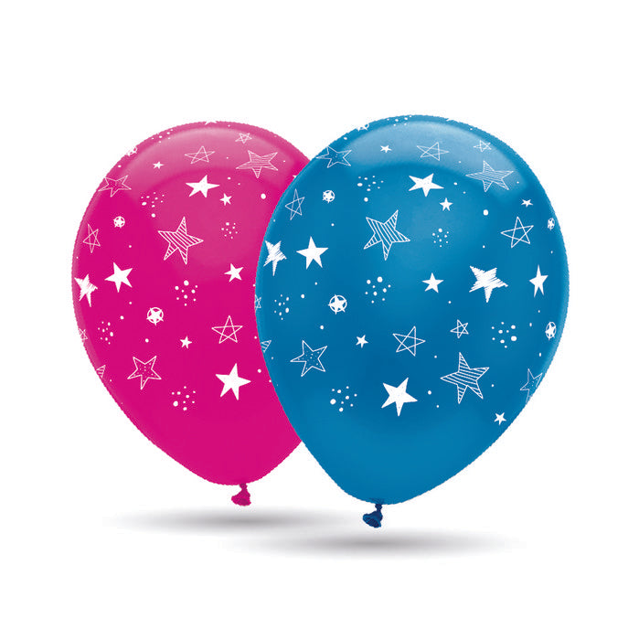 GLOBO 30CM BOLSA 10 UDS REDONDO ESTRELLAS | GRAN FESTIVAL ,S,A, | ENVASE 12 UDS. UNIDAD | 8421332506664