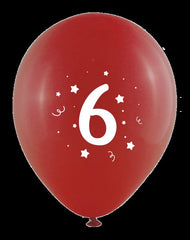 GLOBOS 30 CM Ø BOLSA-SOLAPA 10 UNIDADES SURTIDO NUMERO 6 | GRAN FESTIVAL ,S,A, | 1 UNIDAD | 8421332506862