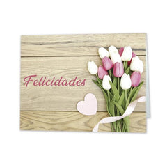 MINI CARD TULIPANES FELICIDADES | ARGUVAL, S,L, | ENVASE 25 UDS. UNIDAD | 8421363467071