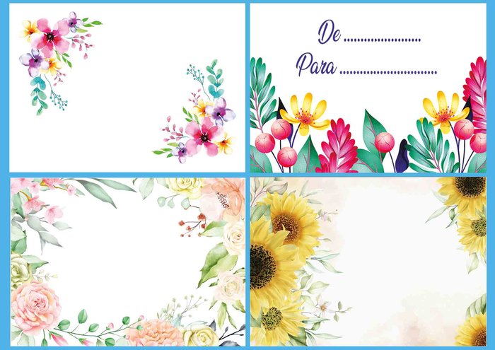 TARJETA + SOBRE FLORES 100 UNIDADES SURTIDAS | ARGUVAL, S,L, | ENVASE 100 UDS. UNIDAD | 8421363468276