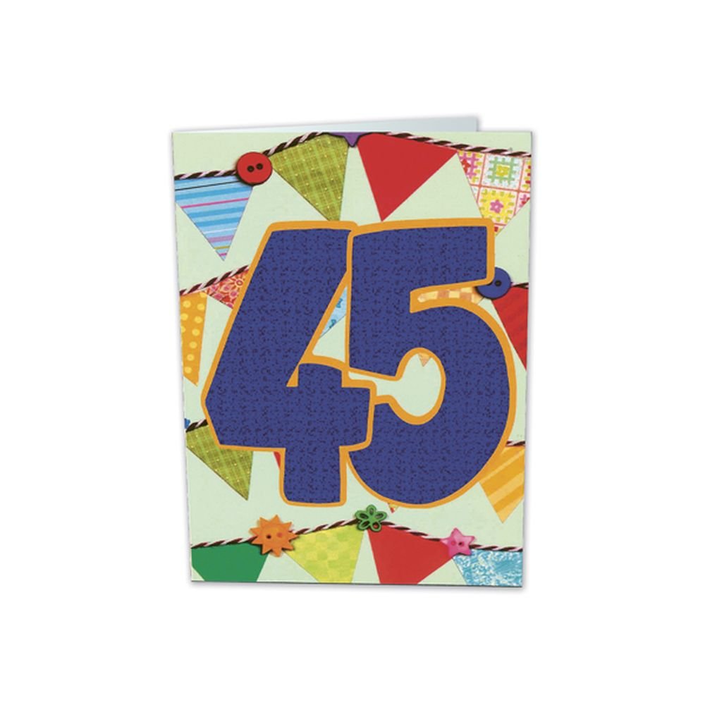 TARJETA FELICITACION 45 AÑOS BUSQUETS 6U | ARGUVAL, S,L | ENVASE 6 UDS. UNIDAD | 8421363492141