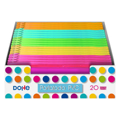 EXPOSITOR 20 PORTATODOS PLANOS DE PVC SURTIDOS | DOHE DISEÑO
