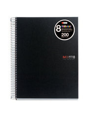 Bloc Espiral Estándar Liso 200H 90g | Miquelrius Diseño | Polipropileno | Formato Estándar | Pack 1 Unidades